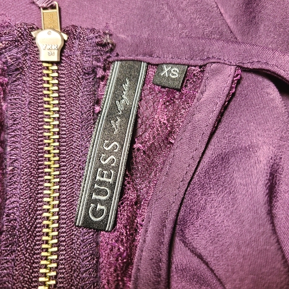 Guess Purple Lace Ruffle Tank with Zipper on back - Picture 8 of 8